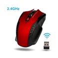 thumbnail image 2 of Souris de Jeu Sans Fil Ergonomique 6 Touches 1600DPI 2.4GHz Récepteur USB pour PC Portable - Bleu, 2 of 5