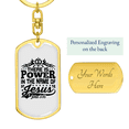 thumbnail image 3 of In The Name Of Jesus John 3:16 Stainless Steel or 18k Gold Premium Swivel Dog Tag Keychain, 3 of 10