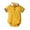 Yellow, variant on Baby Boys Short Sleeve Gentleman Solid Striped Romper Bodysuit Clothes,Size 3 Months-6 Months