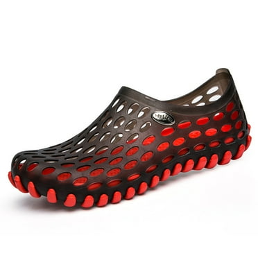 COSMOBETTY Aqua Shoes Mens Water Shoes Breathable 1 Pair Black Red for Couples Beach
