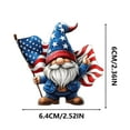 thumbnail image 3 of Independence Day Car Pendant | 2D Flat Acrylic Dwarf Ornament | Patriotic Vehicle Decoration for Rearview Mirror | Holiday Auto Accessory for Road Trips and Celebrations, 3 of 6
