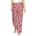 thumbnail image 2 of Picia French Bulldog Face Womens Soft Woven Cotton Elastic Waistband Sleep Pajama Pant Lounge Sleep Pant With Pockets And Drawstring-Small, 2 of 9