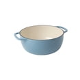 thumbnail image 5 of Lodge 6 qt Enameled Cast Iron Dutch Oven with Loop Handles, Ocean, 5 of 6