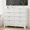 thumbnail image 3 of FANRAL 8 Drawers Dresser Fluted Dresser for Bedroom,Wooden Chest of Drawers Modern Dresser for Closet,White Dresser, 3 of 8