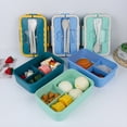 thumbnail image 3 of Bento Box para Adultos - Contenedor de Almuerzo Hermético de 3 Compartimentos, Apto para Microondas y Lavavajillas, Reutilizable para Ensaladas y Refrigerios A, 3 of 5