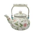 thumbnail image 1 of Vintage Floral Enamel Tea Kettle, 2.5L Whistling Teapot with Handle for Stovetop Brewing, 1 of 6