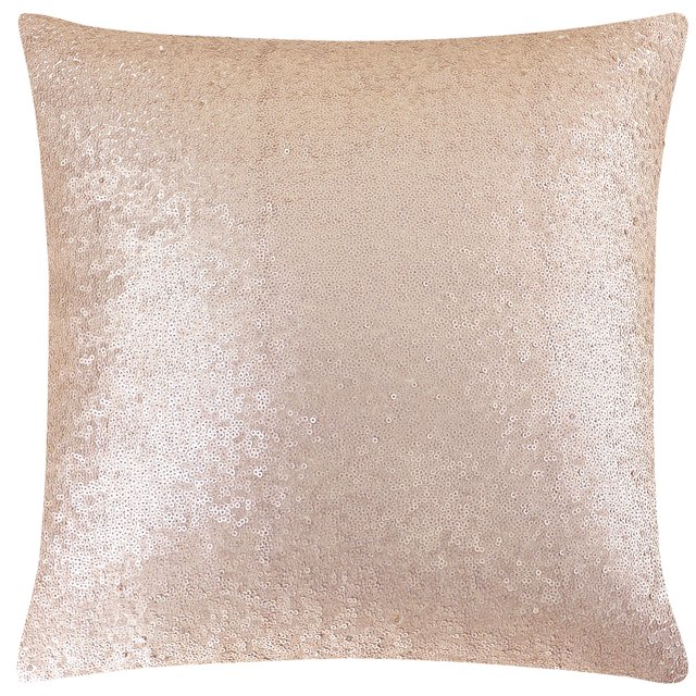 Cubierta Decorativo Deslumbrante Imitación Brillante Espumoso Satinado Cuadrado Almohada Funda 18x18pulgadas Color champagne PiccoCasa