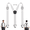 White, variant on Hidden Suspenders for Men Under Clothes with 3 Snap Loop (1.48" Wide) Black