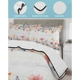 thumbnail image 3 of Twin XL Quilt Bedding Set, Pink Spring Floral Reversible Summer Quilt 3 Pieces, Elegant Flowers Farmhouse Botanical Wooden Lightweight Bedspreads Coverlets with 2 Pillow Shams for All Seasons, 3 of 5