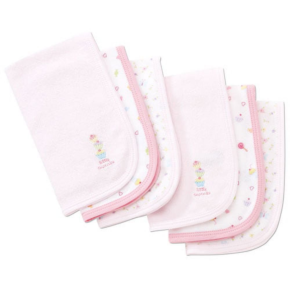 Gerber - Terry Burp Cloths 6-Pack, Pink