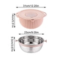 thumbnail image 2 of STAOEDU 4-1Colander with Mixing Bowl Set - for Kitchen, Food, Pasta And Rice Strainer, Fruit Cleaner, Veggie Wash, Salad Spinner, Apartment & Home Essentials, 2 of 6
