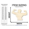 thumbnail image 2 of Unfinished Wood Muscle Man Shape | DIY Craft Cutout | up to 46" DIY 36" / 1/4", 2 of 3