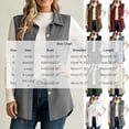 thumbnail image 4 of Idoravan Womens Vest Button Up Women'S Fashion Solid Color Sleeveless Casual Lapel Button Down Corduroy Sleeveless Tops, 4 of 9