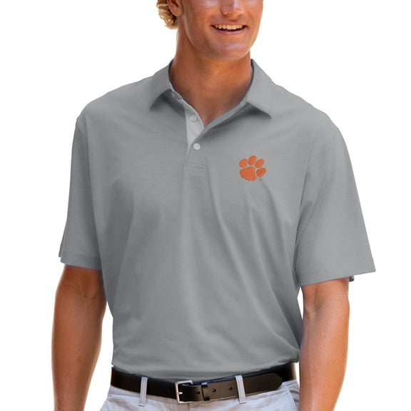 Men's Gray Clemson Tigers Pro Signature Polo
