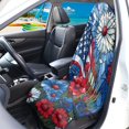 thumbnail image 3 of XYZCANDO Stained Glass American Flag Floral Car Seat Cover - Waterproof Sweatproof Protector - Universal Fit for Cars, Trucks, SUVs & Vans, 3 of 9