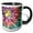 Black/White, variant on 3drose, Tie Dye 5 Starburst Tie Dye Design Displays a Spectrum of Different Subtle Colors, 11oz Two-tone Green Mug