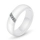 thumbnail image 4 of Anillo de circón Minnieouse Superficie lisa Blanco Negro Cerámica Anillos de estilo simple Accesorio de moda Mujeres Joyería de compromiso Type2 NO2, 4 of 6