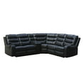 thumbnail image 3 of Mirabell 5-piece Faux Leather Reclining Sectional with console in Black, 3 of 4