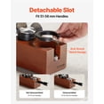 thumbnail image 5 of VEVOR Espresso Tamping Station, Sapele Wood, 8-in-1 Multifunctional Tamping Station with Detachable Slot, Easy to Clean Espresso Knock Box with Non-Slip Base, Fits for 51-58 mm Handles, 5 of 9