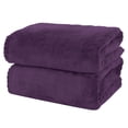 thumbnail image 1 of Juego de toallas de baño MOONQUEEN de microfibra de secado rápido, paquete de 2 unidades, color morado, 1 of 7
