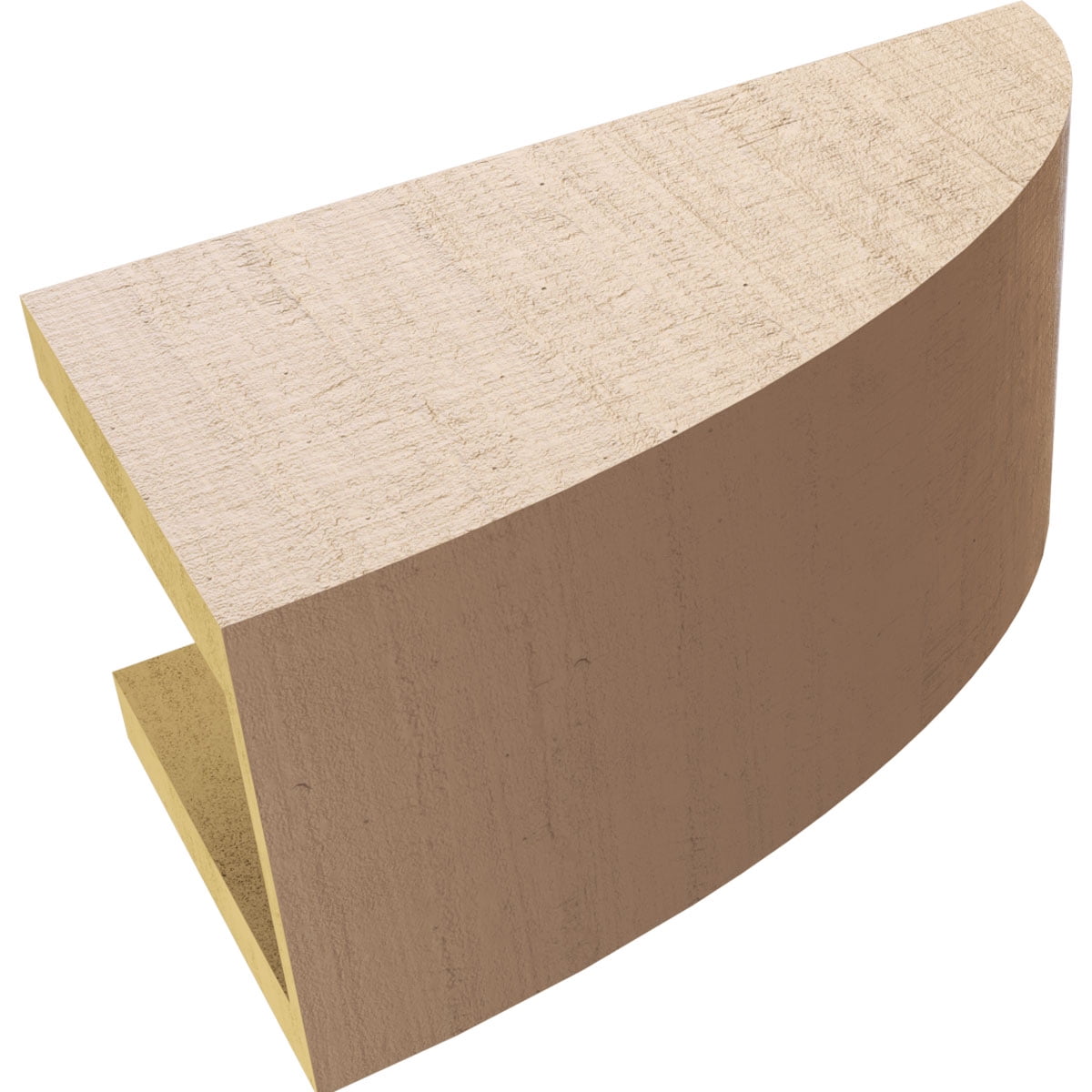 6"W x 12"D x 6"H Wide Durham Rough Cedar Woodgrain TimberThane Corbel, Primed Tan