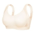 Deyllo Women's Full Figure Wireless Bras Comfort Large Busts Non Padded