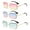 C10 green +C11 blue under pink +C12 pink under yellow, variant on 3 Pairs Rimless Rectangle Sunglasses Tinted Frameless Eyewear Vintage Transparent Rectangle Y2K Glasses for Women Men - C4 transparent +C5 tangerine +C6 double gray