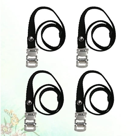 MIPCASE 4 Pcs Toe Clip Straps Cycling Nylon for Bicycle Components Cycling