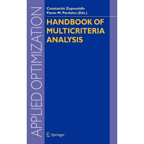Applied Optimization Handbook of Multicriteria Analysis, Book 103, (Hardcover)