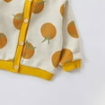 thumbnail image 5 of GYRATEDREAM Infant Baby Boy Girl Button Sweater Cardigan Jacquard Cable-Knit Spring Coat Long Sleeve Crewneck Cardigan for 6-12M Yellow, 5 of 9