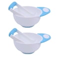 thumbnail image 2 of CRCMURE Tableware Baby Food Mash Bowl Baby Food Masher Bowl Set Non Slip Long Bowl Handle Fruit Vegetable Puree Mash Bowl With Grinding Rod Baby Grinding Bowl 2pc, 2 of 9
