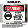 thumbnail image 3 of (2 Pack) Safety Glasses Required In This Area OSHA Danger Sign, 3 of 7