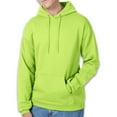 thumbnail image 4 of Hanes- High Visibility Hooded Safety Sweatshirt For Men | Pullover Fleece Hi-Vis Hoodie, Safety Green With Work Reflective, 7.8oz, 50/50 Cotton/Polyester, Size XL , 2 Pack, 4 of 6