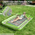 thumbnail image 2 of X-Large lime w reflective baseInflatable Tanning Pool Lounger Float - 4 in 1 Sun Tan Tub Sunbathing Lounge Raft Floatie Toys Water Filled Bed Mat Pad for Kids Adult Blow Up Kiddie Ball Pit Pool (XL), 2 of 6