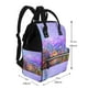 thumbnail image 2 of Disketp Colorful Purple Cosmos Flower Mochila de Pañales de Gran Capacidad con Múltiples Bolsillos, Mochila de Viaje Multifuncional para Bebé, Unisex, Moderna y Resistente, 2 of 6