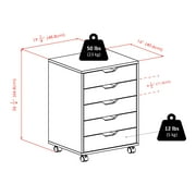 Winsome Halifax 5-Drawer Mobile Cabinet 10519, White Finish