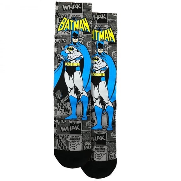 Spoontiques Batman Crew Socks - SHOE SIZE (5-10 Men) (7-12 women)
