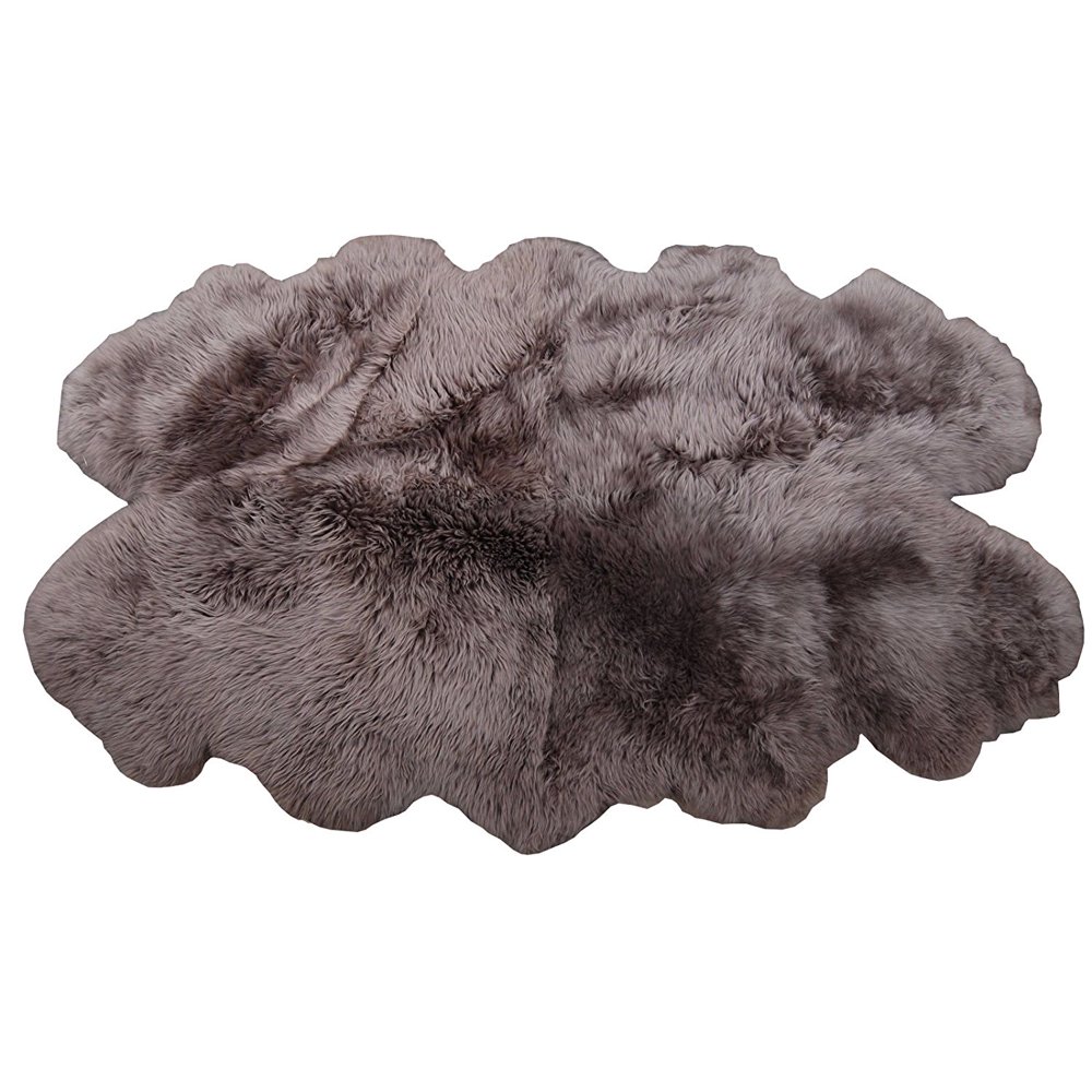 Windward Natural Sheepskin Area Rug Taupe Color 73x43" Extra Soft Touch