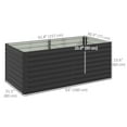 thumbnail image 3 of Outsunny Galvanized Raised Garden Bed, 5' x 3' x 2' Planter Box, Dark Grey, 3 of 10