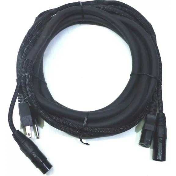 LASE 15 Ft / 4.54M Siamese Cable AC Power & XLR Cable NEUTRIK for Power Speakers