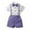 Purple 1, variant on Kaemgyyd Infant Baby Boy Clothes 4 Piece Outfits Suits Summer Short Sleeve Shirt Cute Bow Tie Suspender with Shorts 1-9 Years