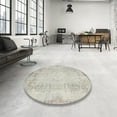 thumbnail image 4 of Ahgly Company Machine Washable Indoor Square Contemporary Grey Gray Area Rugs, 5' Square, 4 of 7