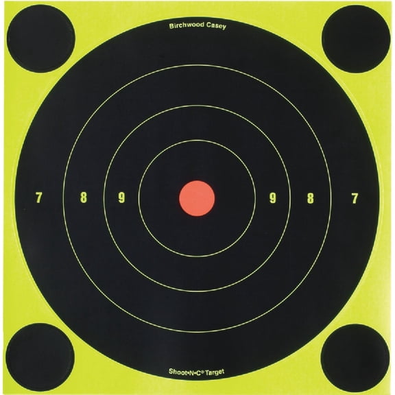 Shoot-N-C 8" Bullseye Target 5/Pk