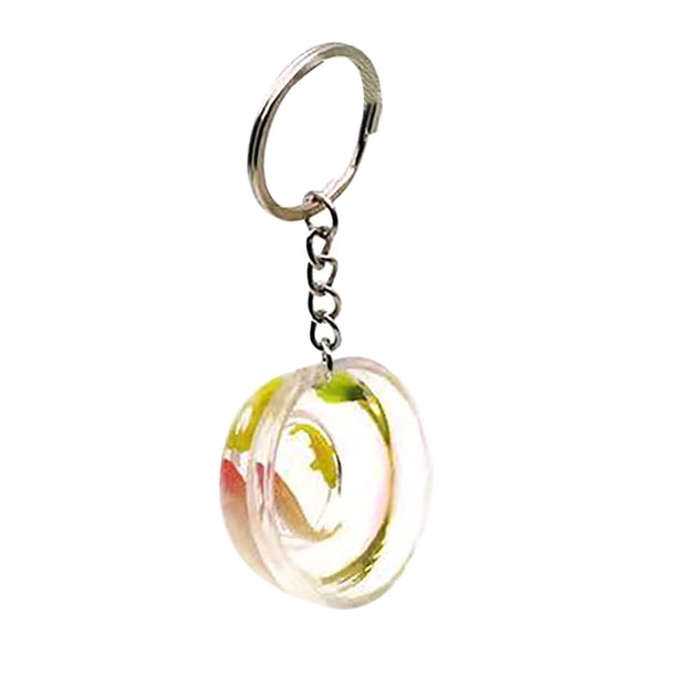 Transparente Goldfish Bowl Llavero Pvc Fish Bowl Color Fish Joyería Colgante