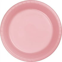 Touch of Color Plastic Lunch Plate, 7", Classic Pink, 20 Ct