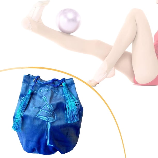 Bolsa de mano para pelota de gimnasia rítmica, bolsa de almacenamiento portátil, suministros deportivos para gimnasio, baile, competición, ejercicio y azul S