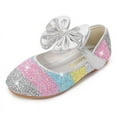 thumbnail image 2 of Girls Glitter Bowknot Ballet Mary Jane Flat School Dance Party Casual Dress Shoes, 2 of 7