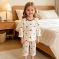 thumbnail image 6 of 2 Piece Pajama Set For Boys & Girls, Soft Viscose From Bamboo Toddler Pajamas For Kids, Family Matching Pjs,6-12 Months 12-24 Months 2t 3t 4t 5t 6t 7t 8t 9t Children(Coffee,120), 6 of 8