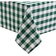 thumbnail image 1 of Checkered Square Tablecloth - Stain Resistant, Waterproof and Wrinkle Resistant Washable Table Cloth for Dining Room and Outdoor Use, 60 x 60 Inch, Forest Green and White Gingham Pattern, 1 of 6