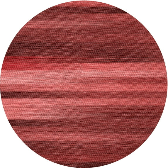 Ahgly Company Indoor Round Patterned Grapefruit Red Area Rugs, 8' Round